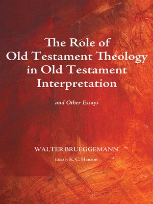 cover image of The Role of Old Testament Theology in Old Testament Interpretation